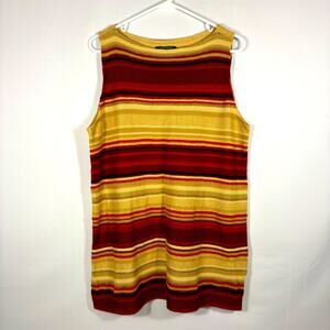 Ralph Lauren Striped Tank Top in Red and Gold Size 1X D0072